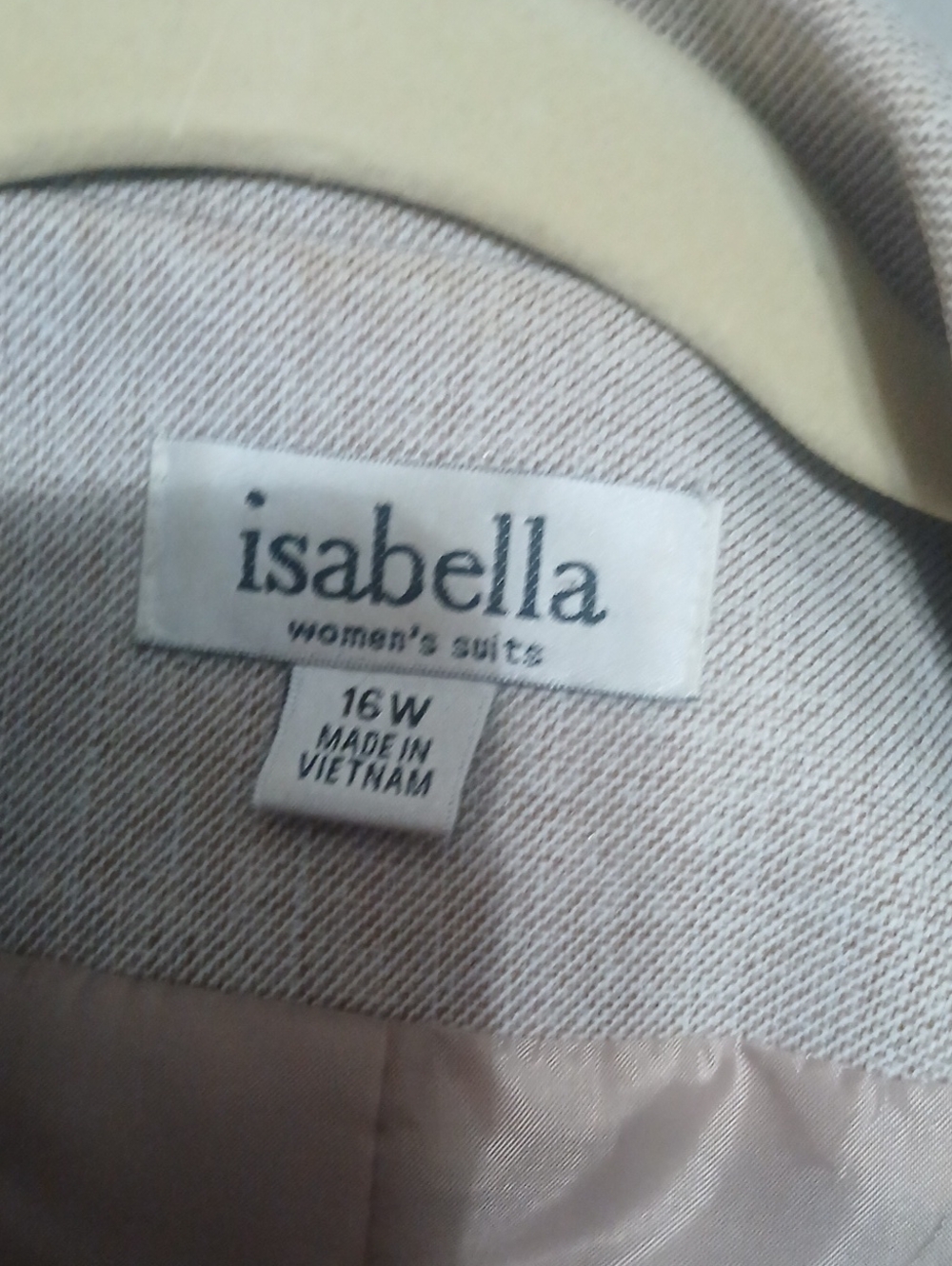 Isabella Women's Light Beige Pantsuit - Classic Blazer & Trousers - Picture 7 of 8